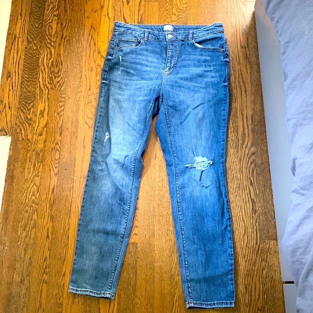 skinny jeans with pocket bleu size 14